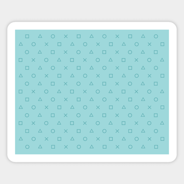 Play with Playstation Pattern (turquoise) Sticker by XOOXOO